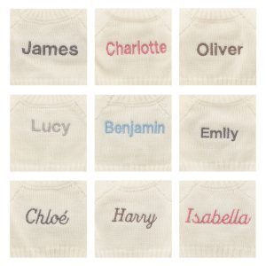 Bashful Lilac Bunny with Personalised Cream Jumper