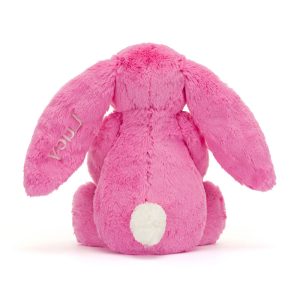 Personalised Bashful Hot Pink Bunny Medium